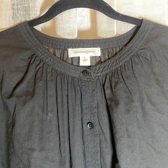 NWT Treasure & Bond Gauzy Cotton Blouse Size Large - Picture 10 of 10
